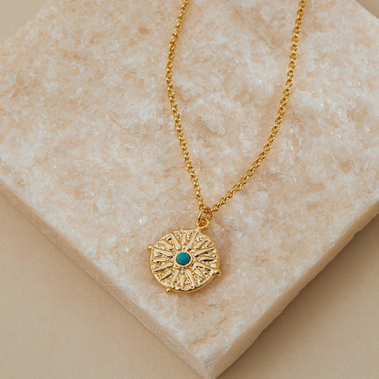 18K Gold Round Cross Necklace - Shuling Jewelry