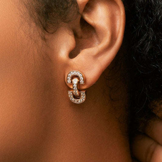 18K Gold Delicate Zircon Earrings - Shuling Jewelry