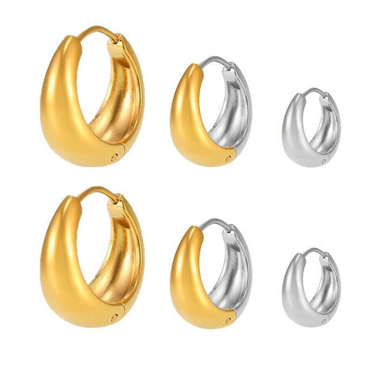 18K Gold Cute Titanium Ear Studs - Shuling Jewelry