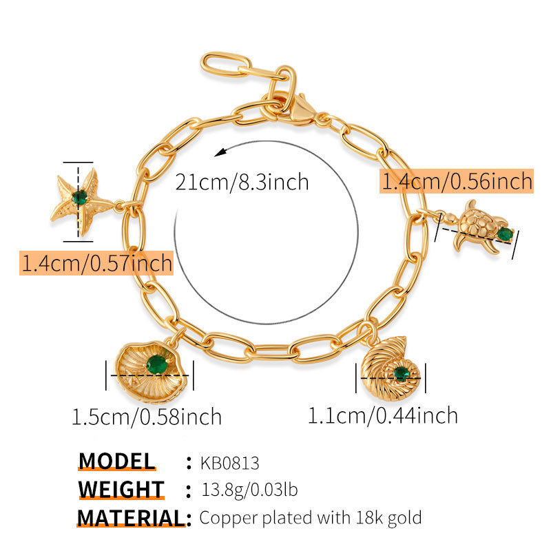 Elegant Multi-Charm Statement Bracelet