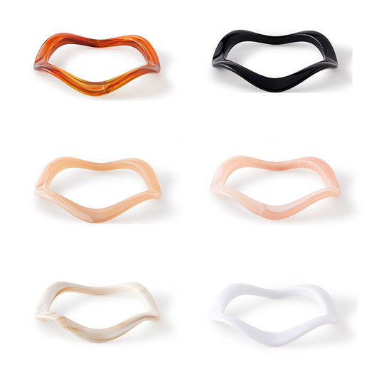 Chic Marbled Geometric and Wavy Bangles