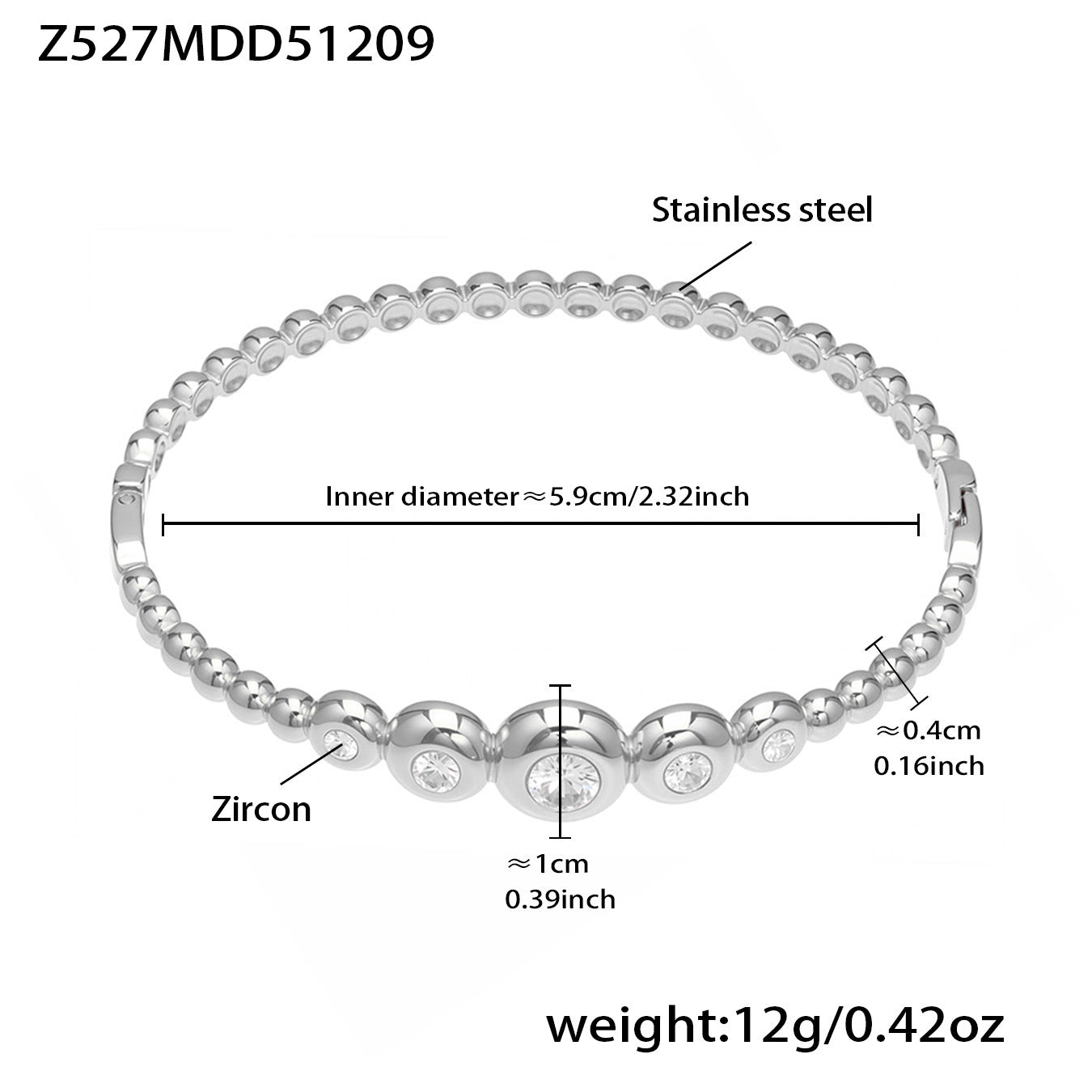 Bracelet vintage en cristal doré