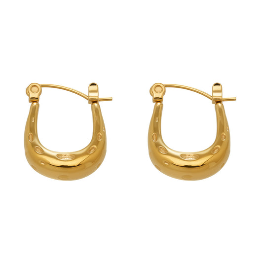 Textured Hammered Organic Hoop Earrings