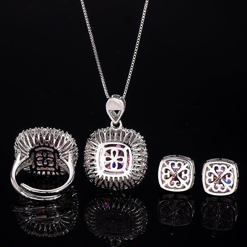Royal Oval Halo Vibrant Crystal Set