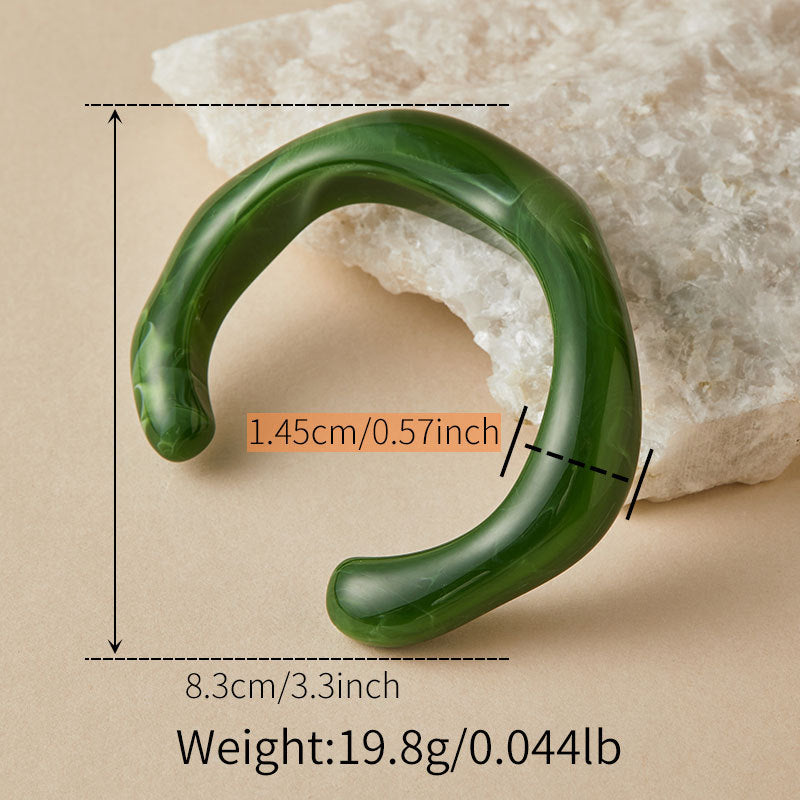 Artistic Wavy Resin Bangles Collection
