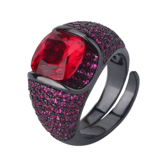 Bold Pavé Dome Rings With Vibrant Gems