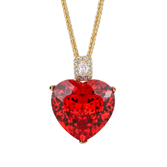Timeless Romantic Heart Gemstone Necklace