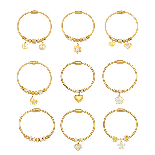 Bracelets élégants à breloques en cristal