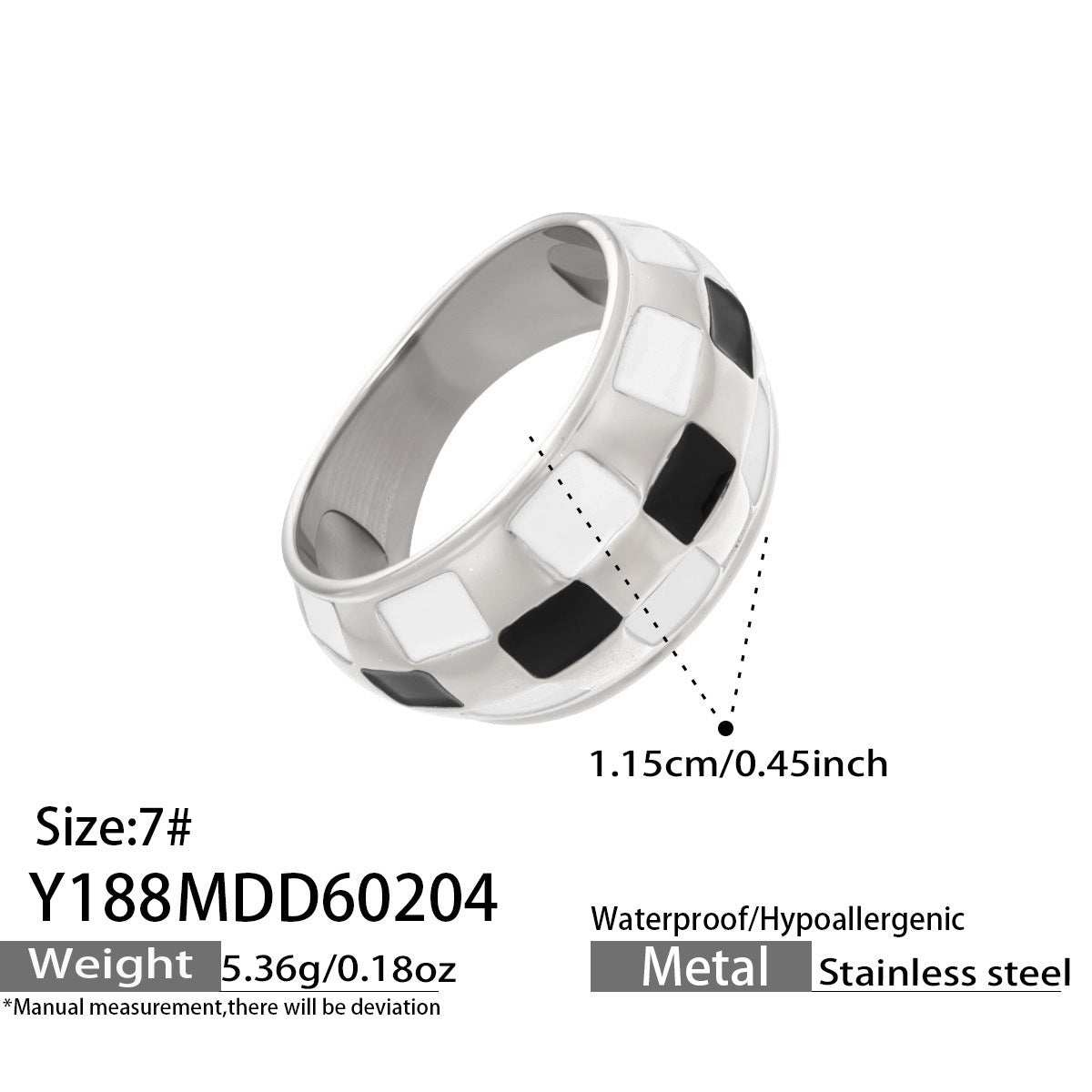 Bold Monochrome Retro-Chic Rings Collection