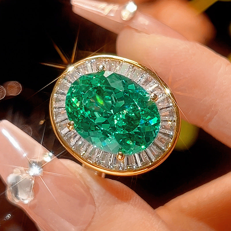 Majestic Oval Gemstone Halo Jewelry Sets