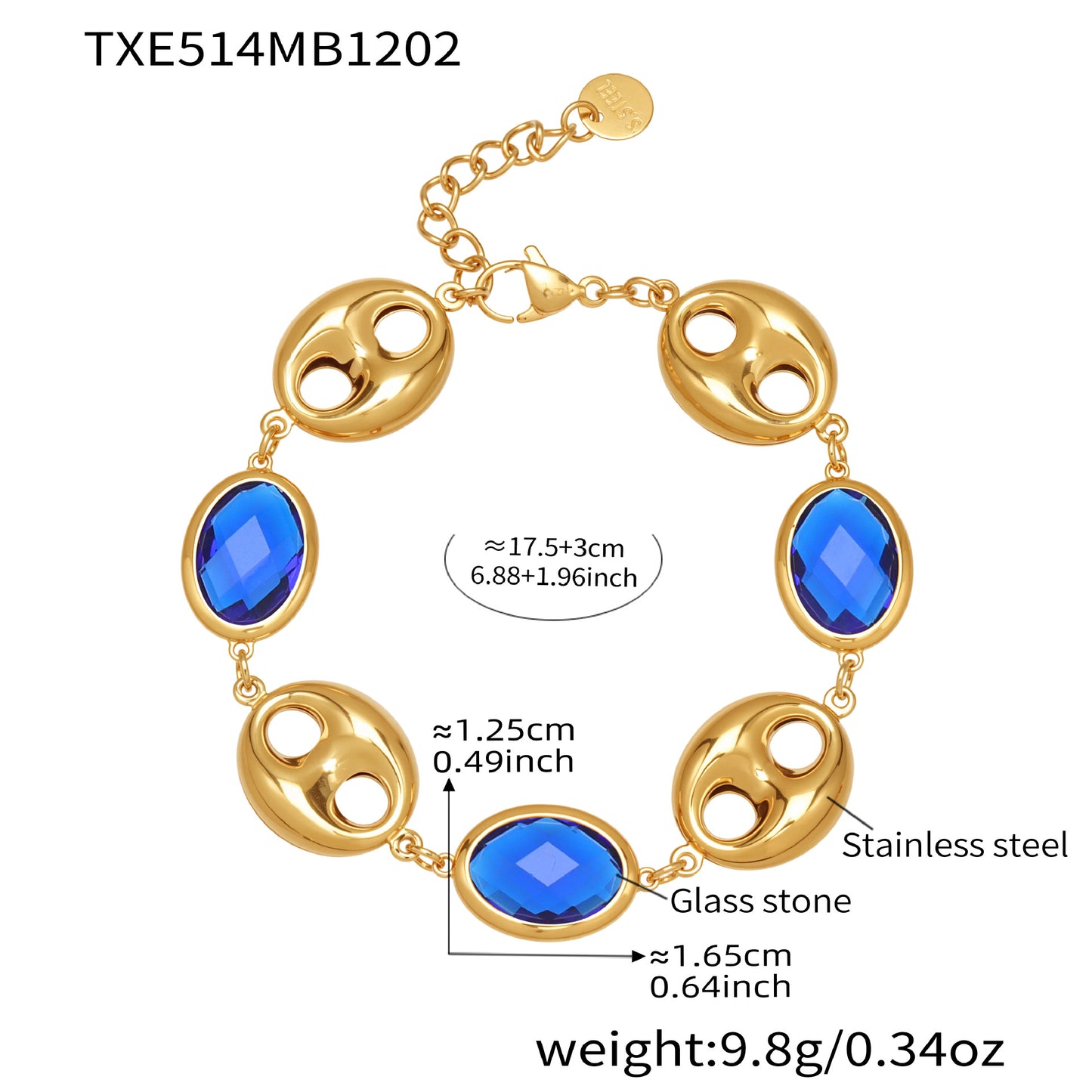 Elegant Pig Nose Glass Jewelry Set