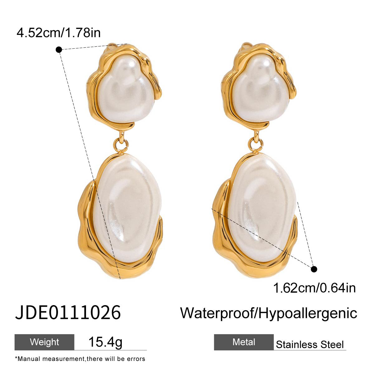 Organic Sculptural Pearl & Gold Jewelry Set