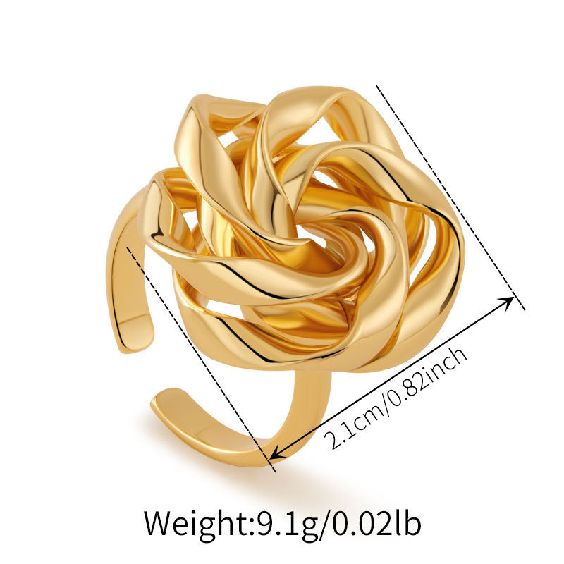 Sculptural 18K Gold Plated Rings Collection