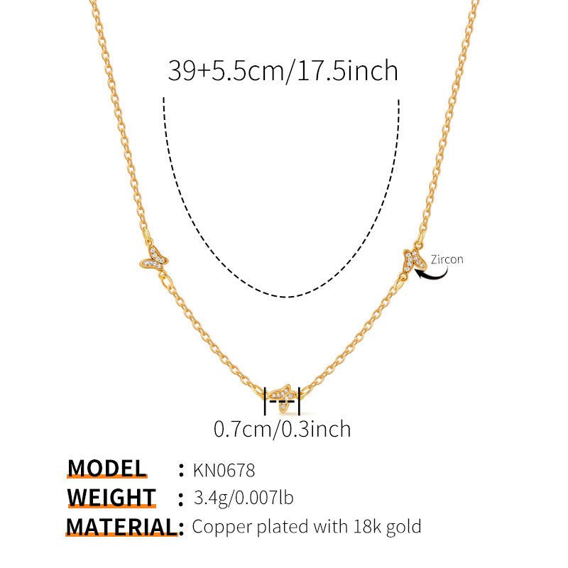 18K Gold Butterfly Necklace - Shuling Jewelry