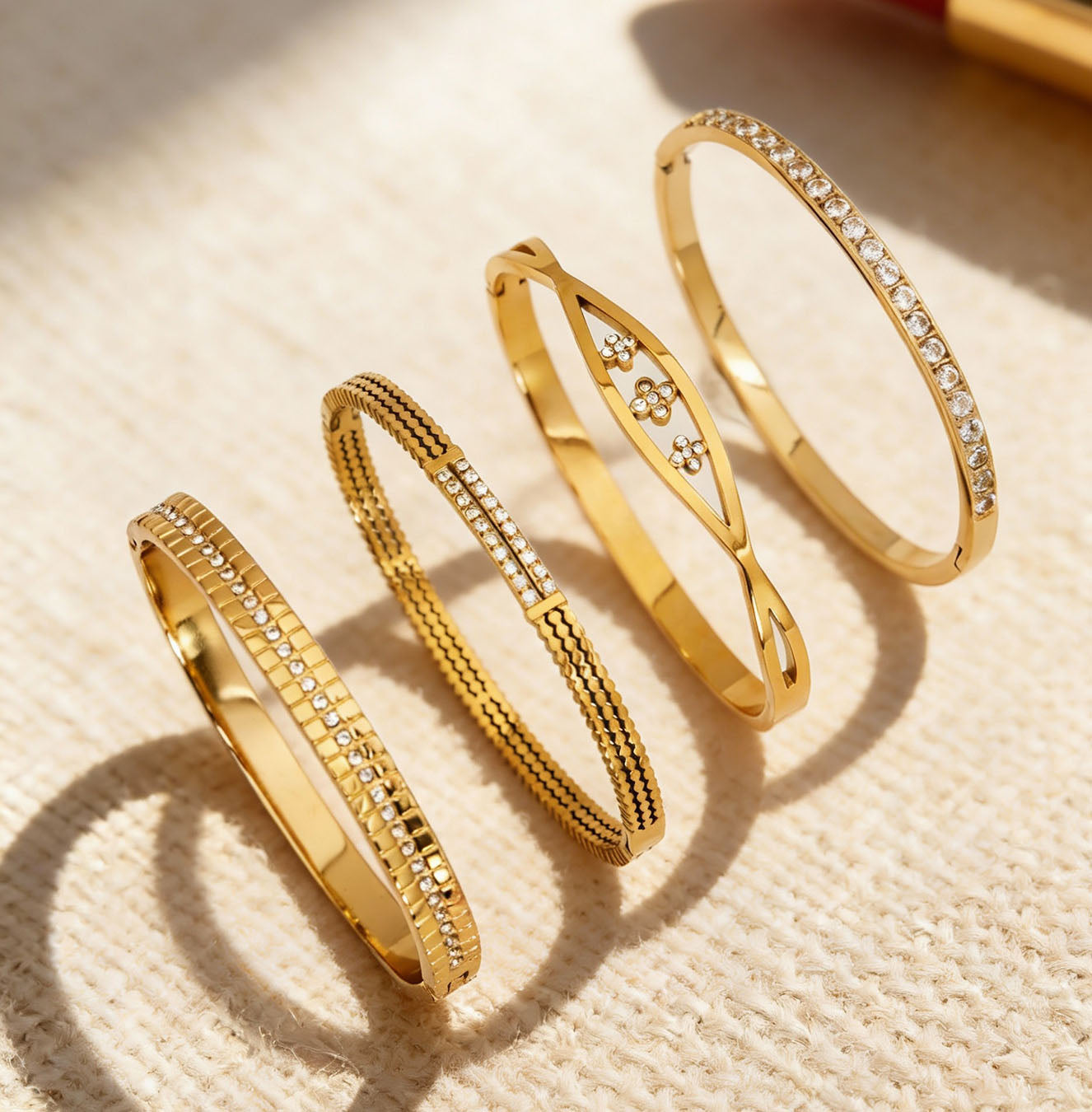 Bracelet en cristal de diamant étincelant 