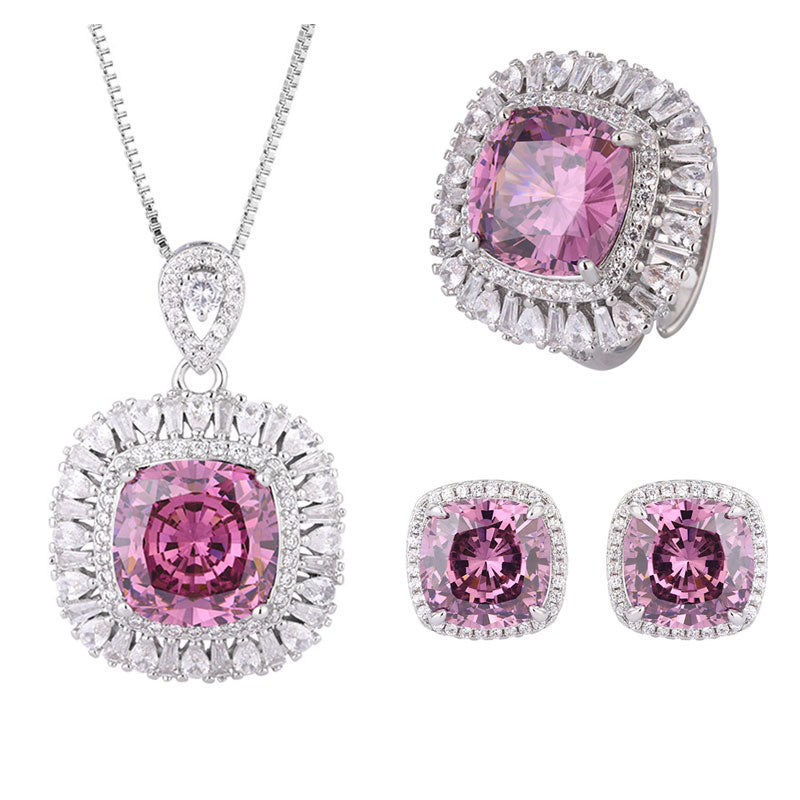 Royal Oval Halo Vibrant Crystal Set