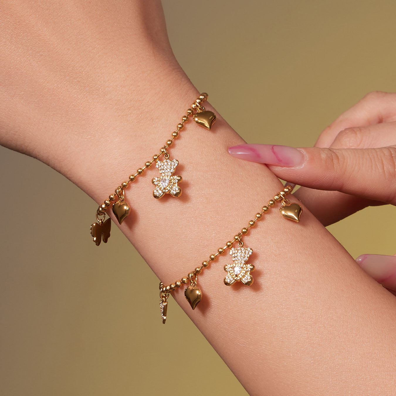 Adorable Bear Crystal Jewelry Sets