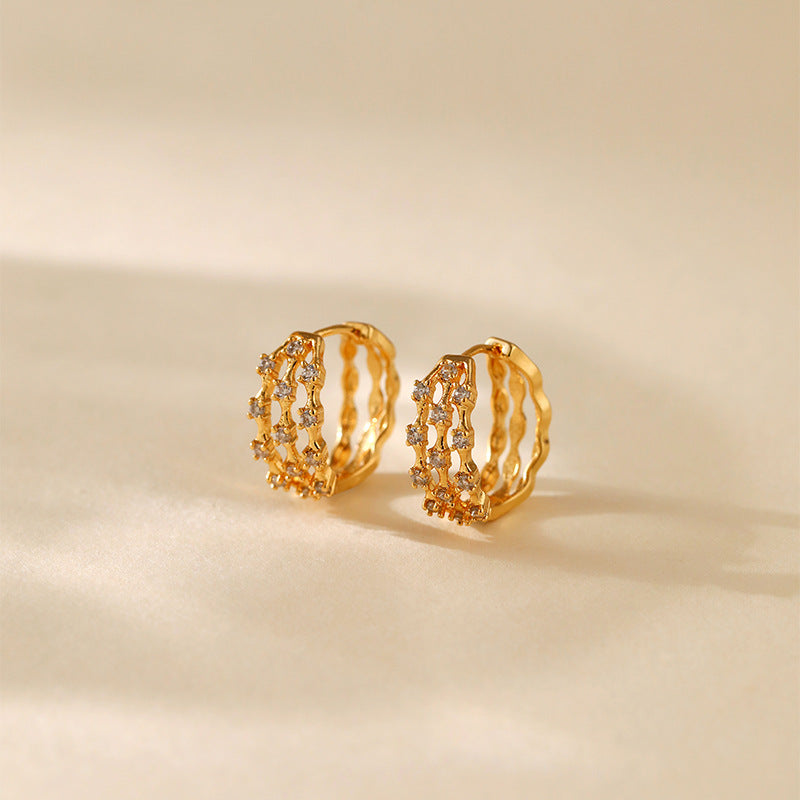 Marquise Crystal Huggie Hoops