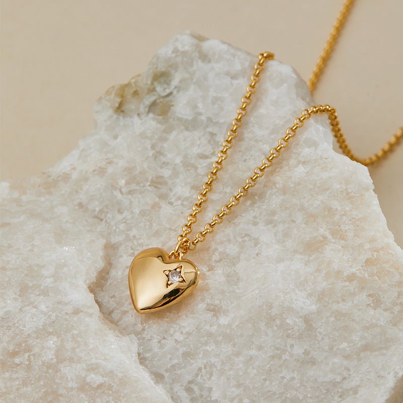 18K Gold Geometric Pendant Necklace - Shuling Jewelry