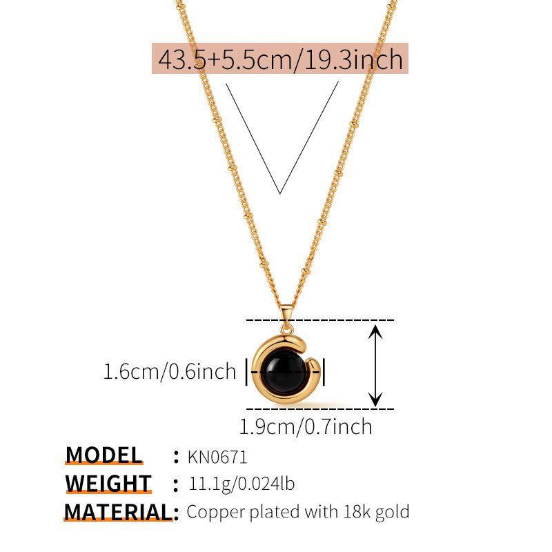 18K Gold Marrard Color Retro Necklace - Shuling Jewelry