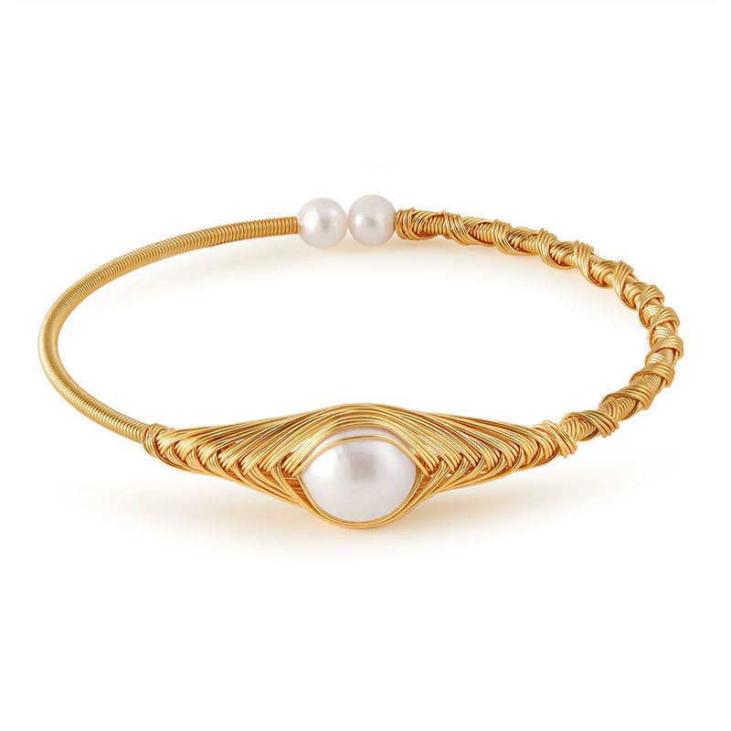 Baroque Mixed-Chain Pearl Bracelet