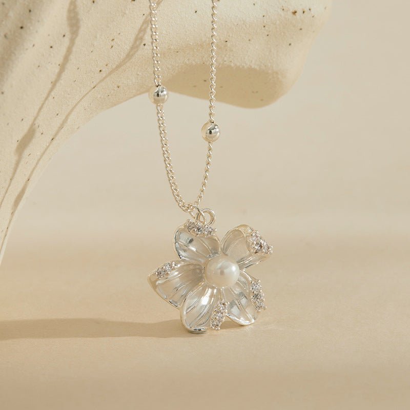 18K Gold Irregular Flower Pearl Necklace - Shuling Jewelry