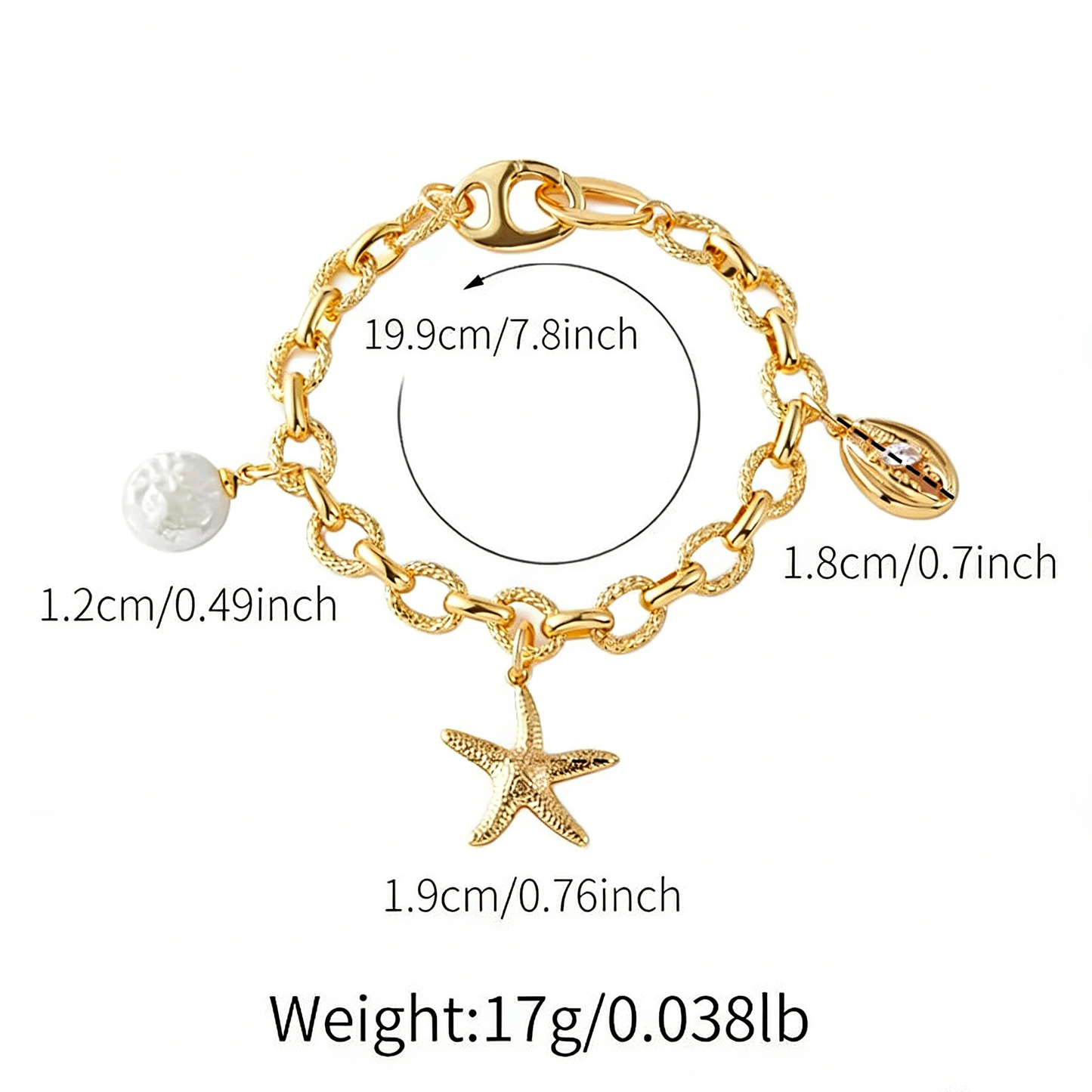 Elegantes Statement-Armband mit mehreren Anhängern 