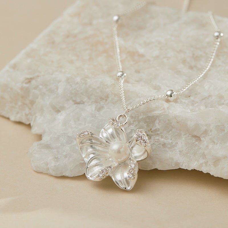 18K Gold Irregular Flower Pearl Necklace - Shuling Jewelry