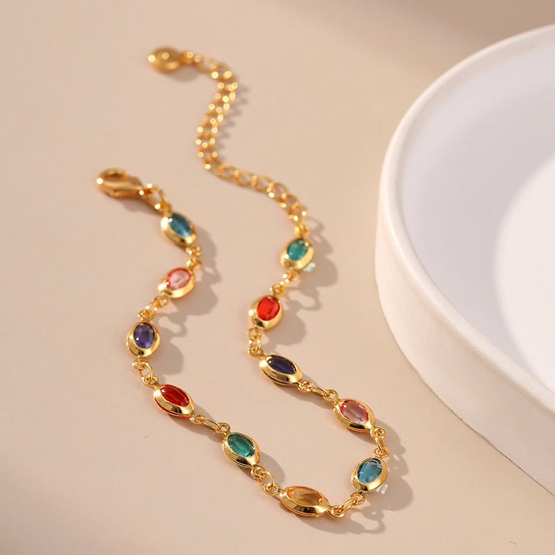 18K Gold Colorful Acrylic Bracelets - Shuling Jewelry