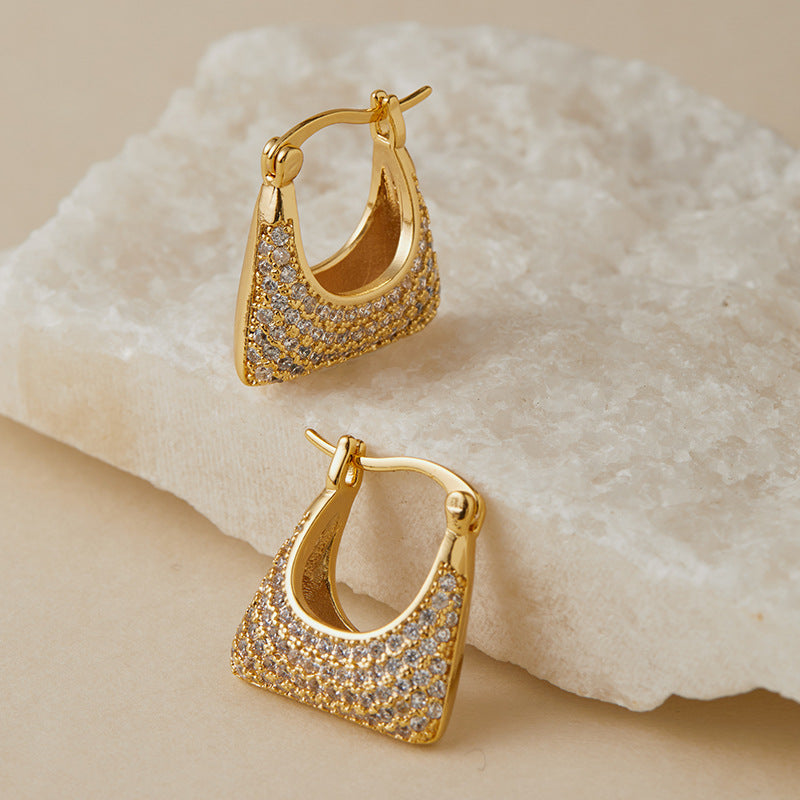 18K Gold Diamond Titanium Dangle