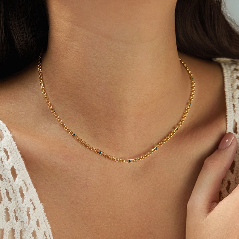 18K Gold Collarbone Necklace - Shuling Jewelry