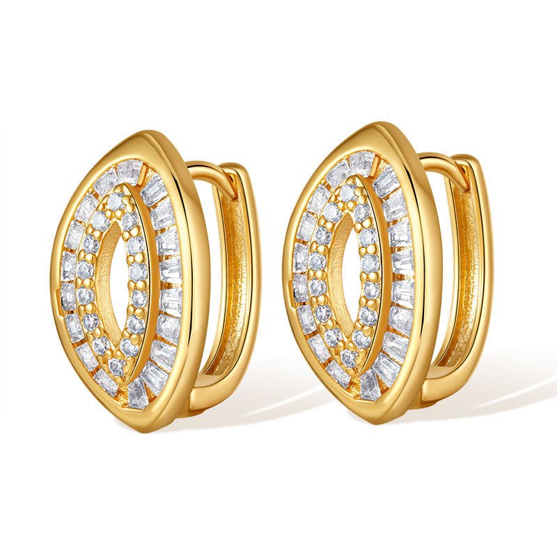 Vintage Marquise Halo Huggie Earrings – Shuling Jewelry