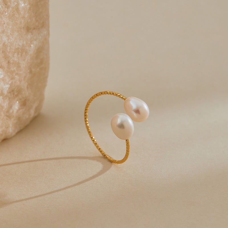 18K Gold Zircon Flower Rings - Shuling Jewelry