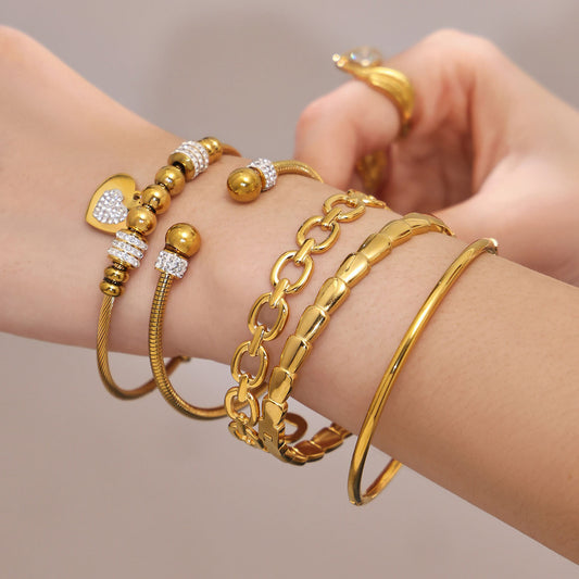 Ensemble de bracelets empilables multi-styles 