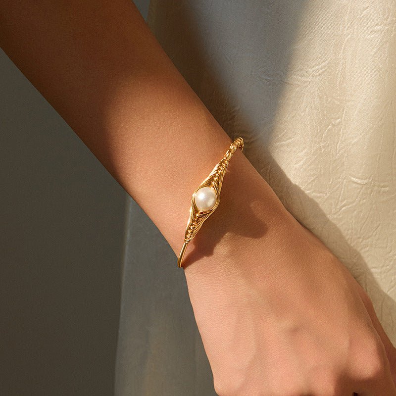 18K Gold Handmade Pearl Bracelets - Shuling Jewelry