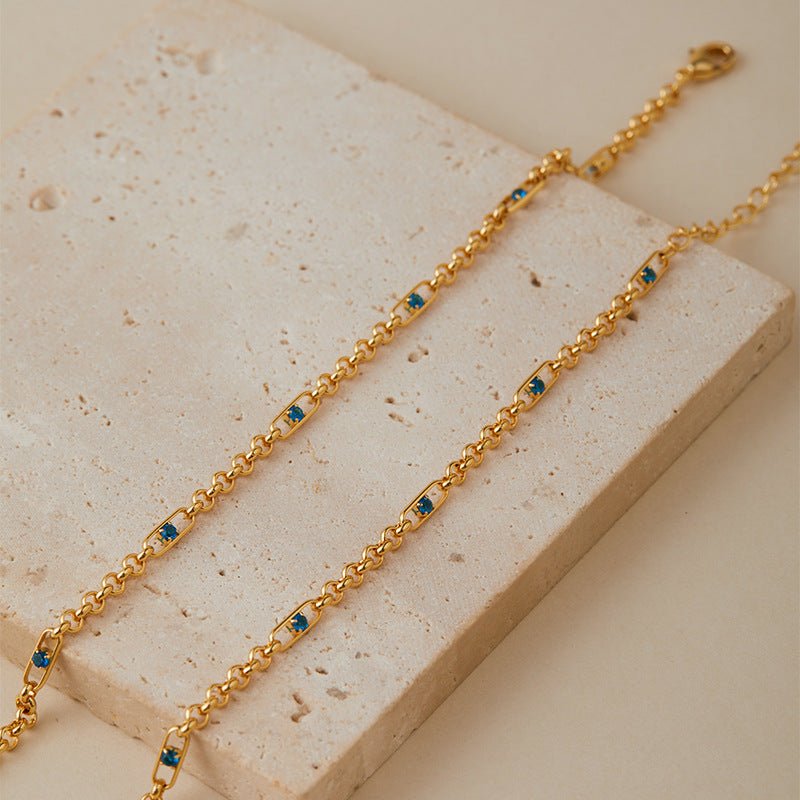 18K Gold Collarbone Necklace - Shuling Jewelry