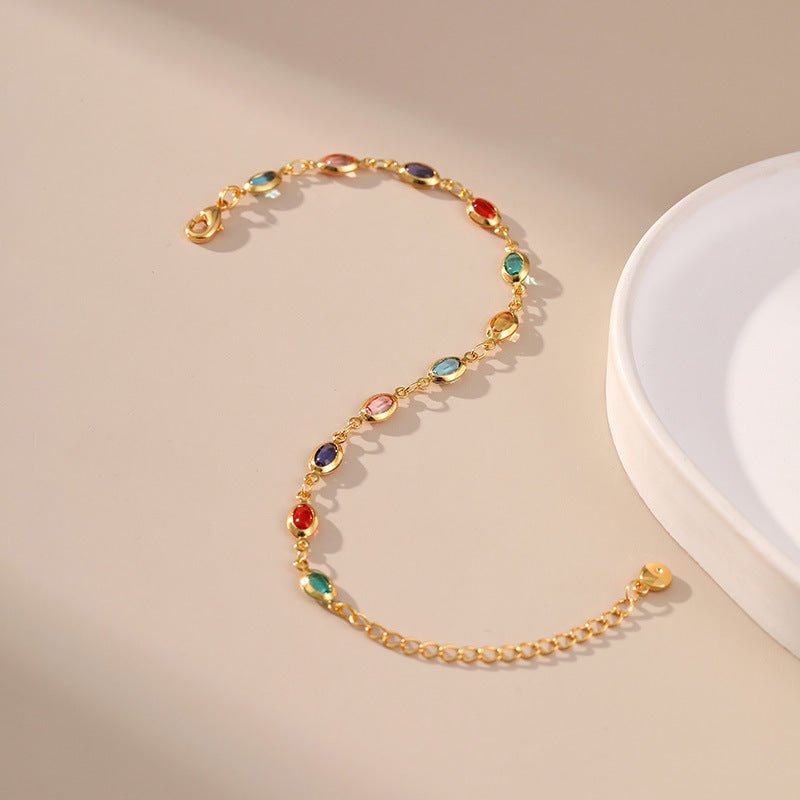 18K Gold Colorful Acrylic Bracelets - Shuling Jewelry