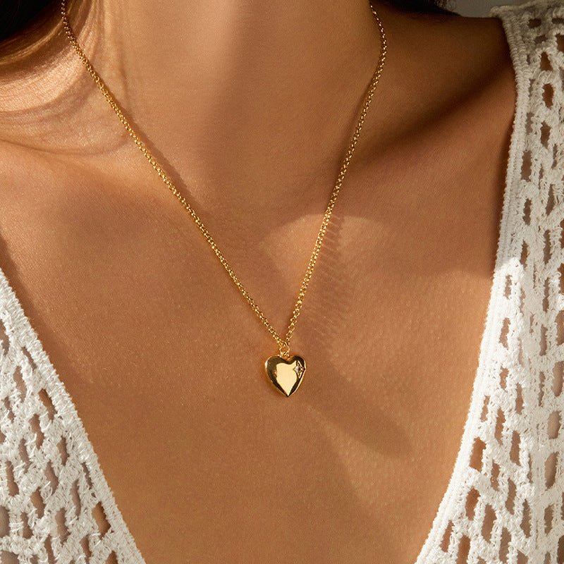 18K Gold Geometric Pendant Necklace - Shuling Jewelry