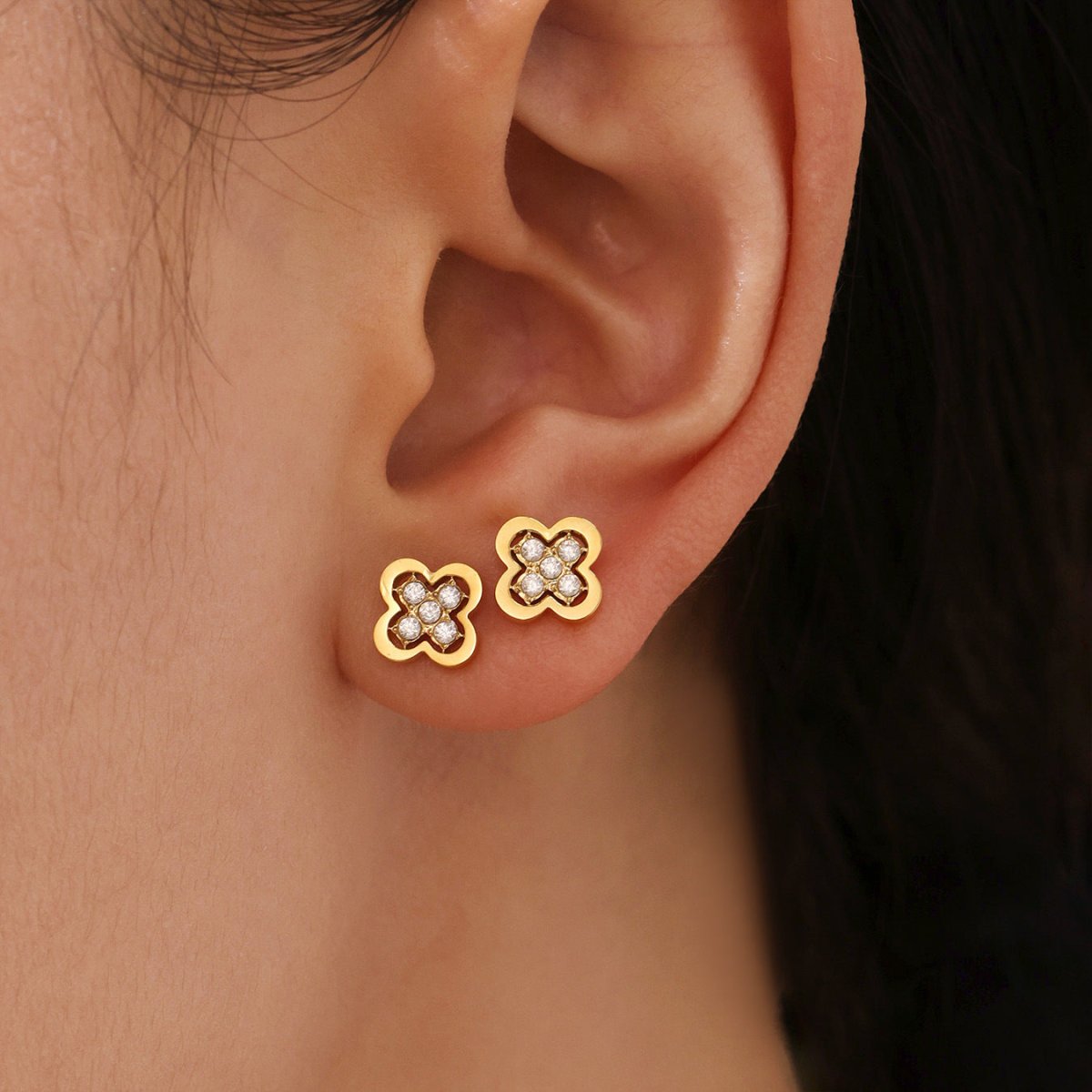 Lucky Clover 5A Zircon Titanium Jewelry Sets - Shuling Jewelry