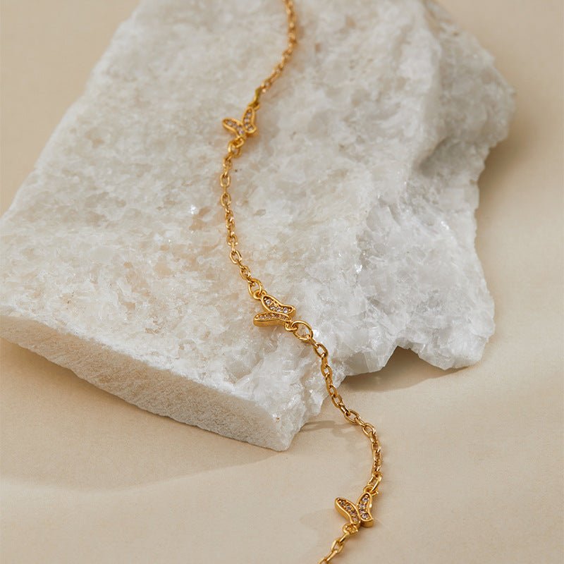 18K Gold Butterfly Necklace - Shuling Jewelry