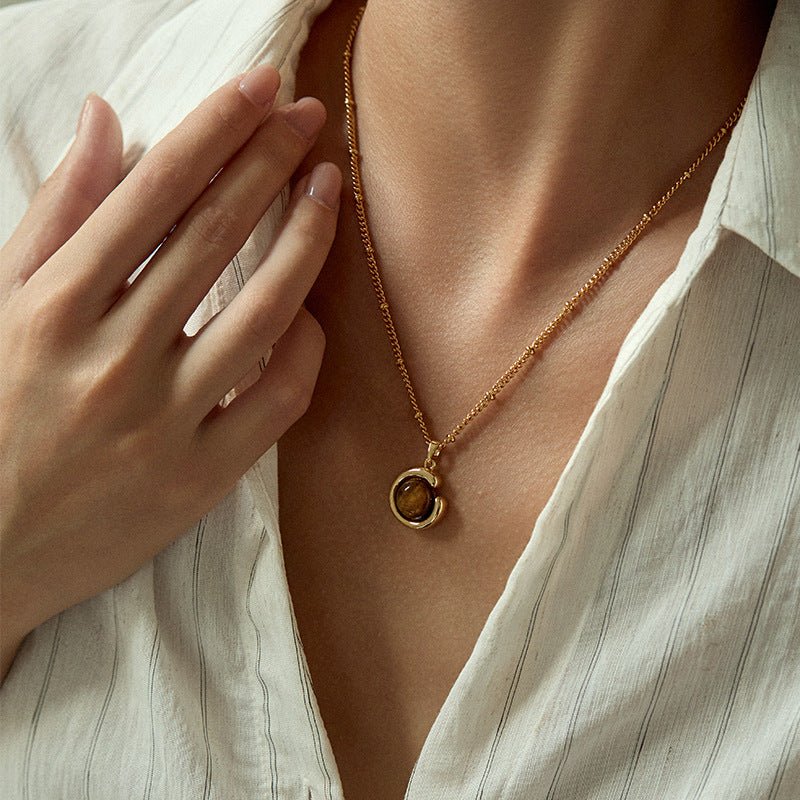 18K Gold Marrard Color Retro Necklace - Shuling Jewelry