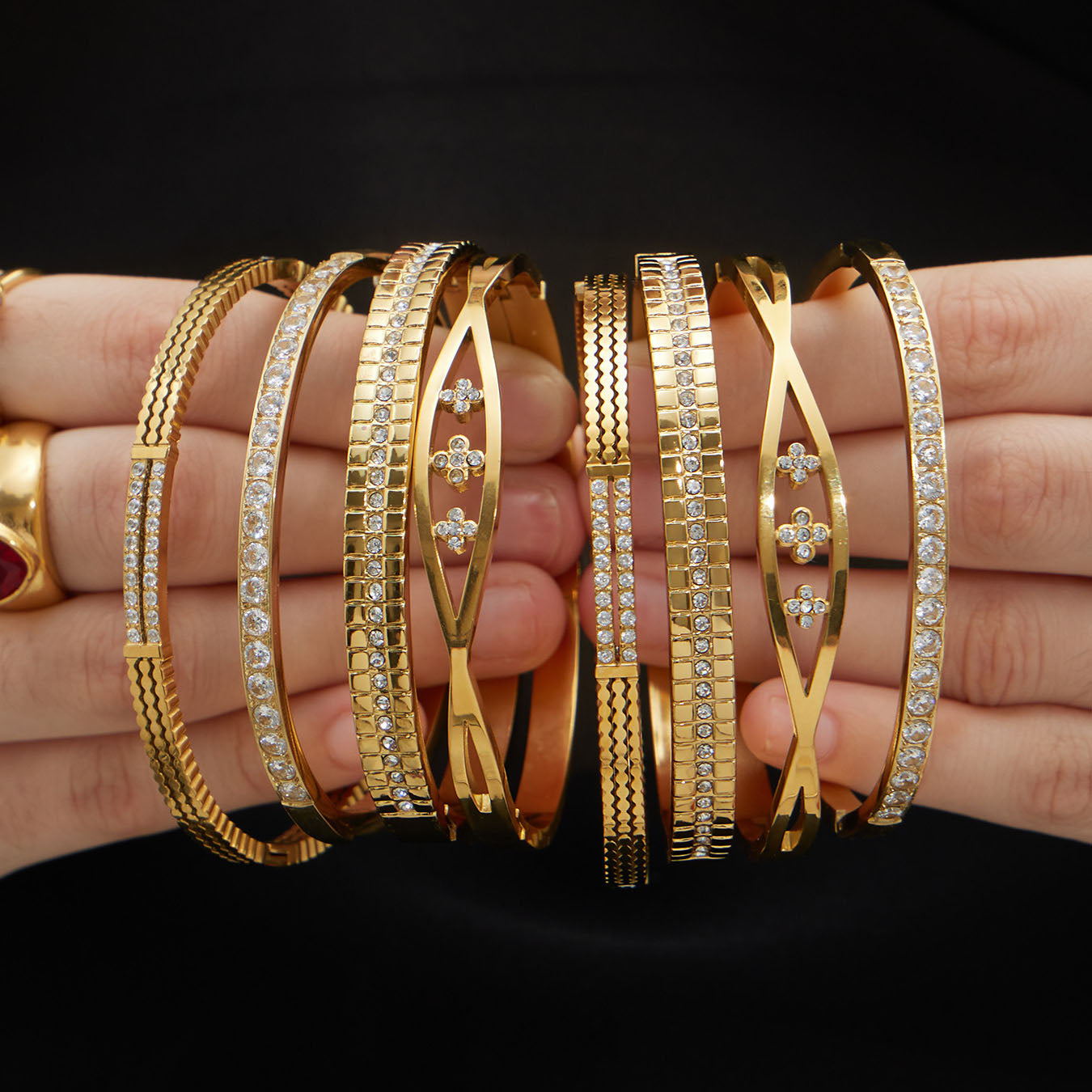 Bracelet en cristal de diamant étincelant 