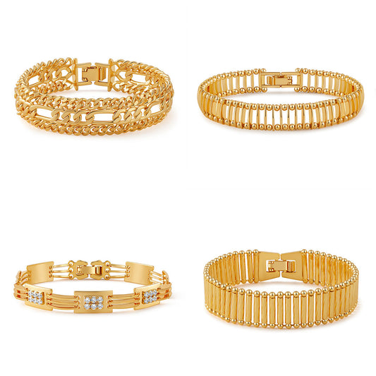 Elegant 18K Gold Bracelets Collection