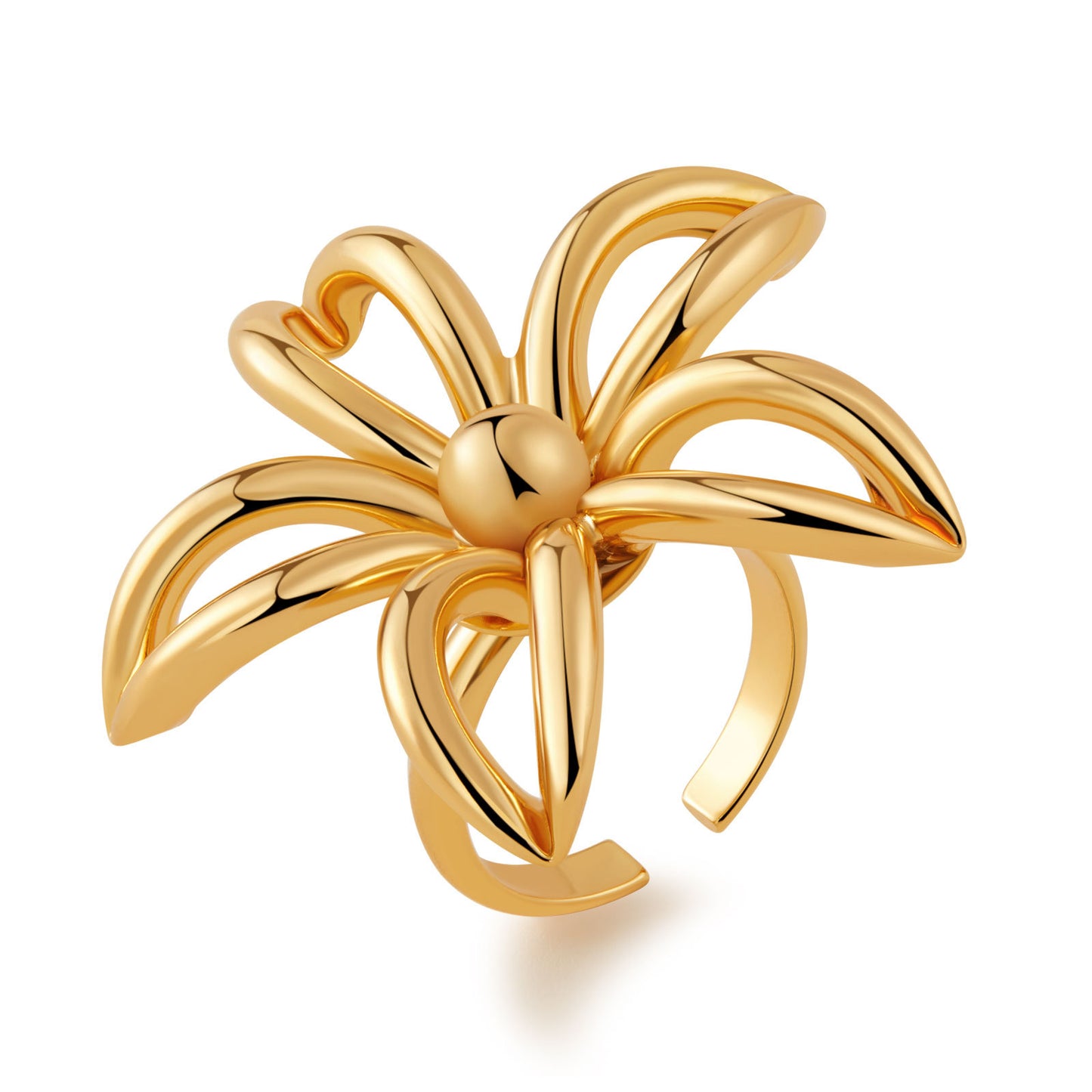 Sculptural 18K Gold Plated Rings Collection