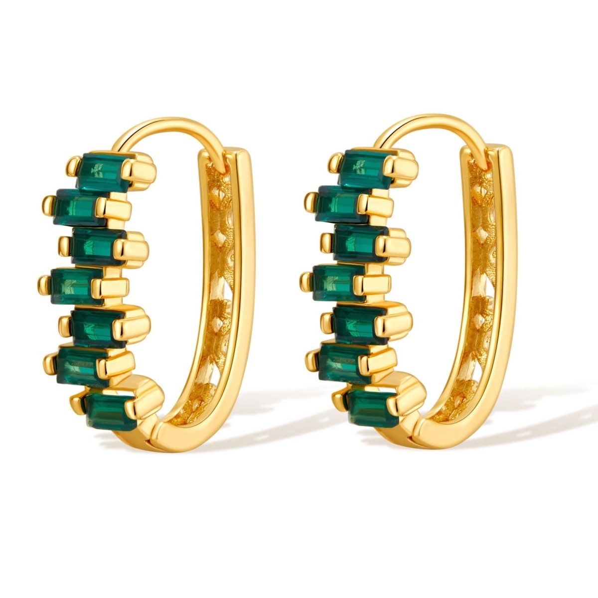 18K Gold Mulcolored Zircon Earrings - Shuling Jewelry