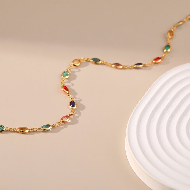 Bohemian style Colorful Glass Necklace - Shuling Jewelry