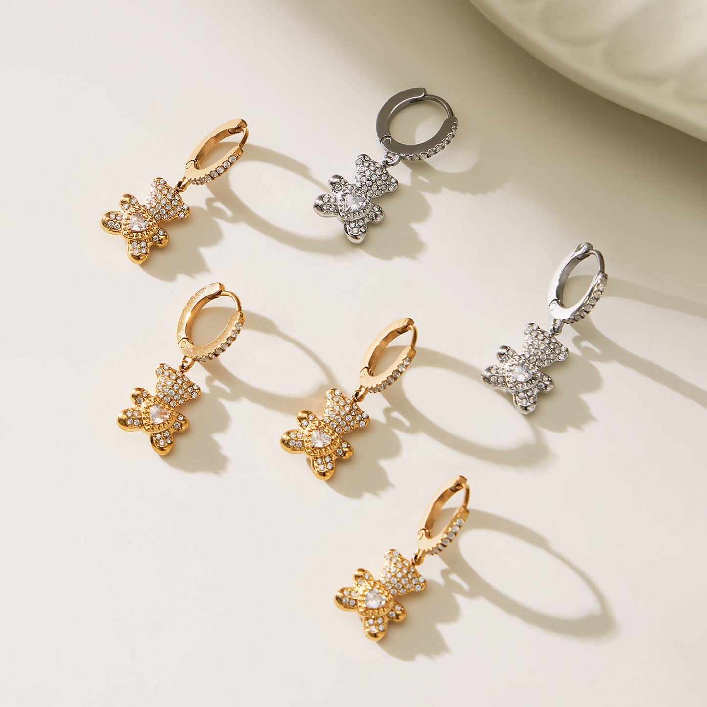 Adorable Bear Crystal Jewelry Sets