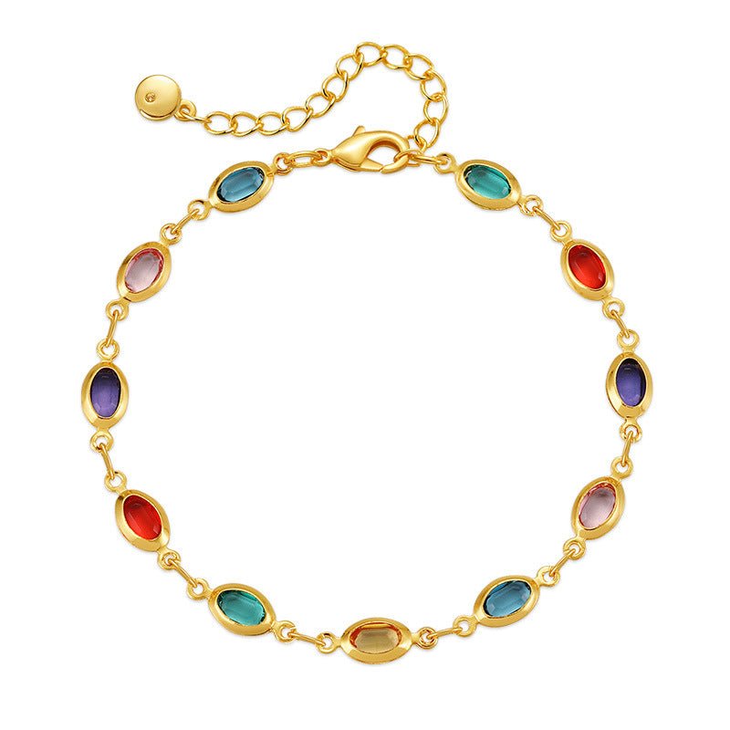 18K Gold Colorful Acrylic Bracelets - Shuling Jewelry
