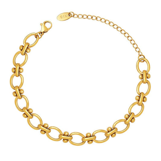 18K Gold Chunky Chain Couple Bracelets - Shuling Jewelry