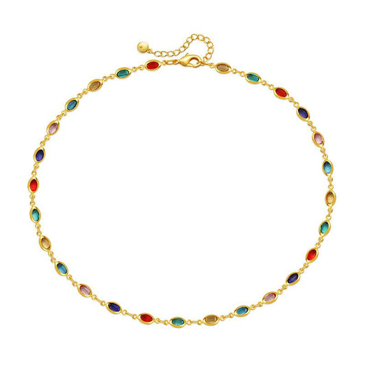 Bohemian style Colorful Glass Necklace - Shuling Jewelry